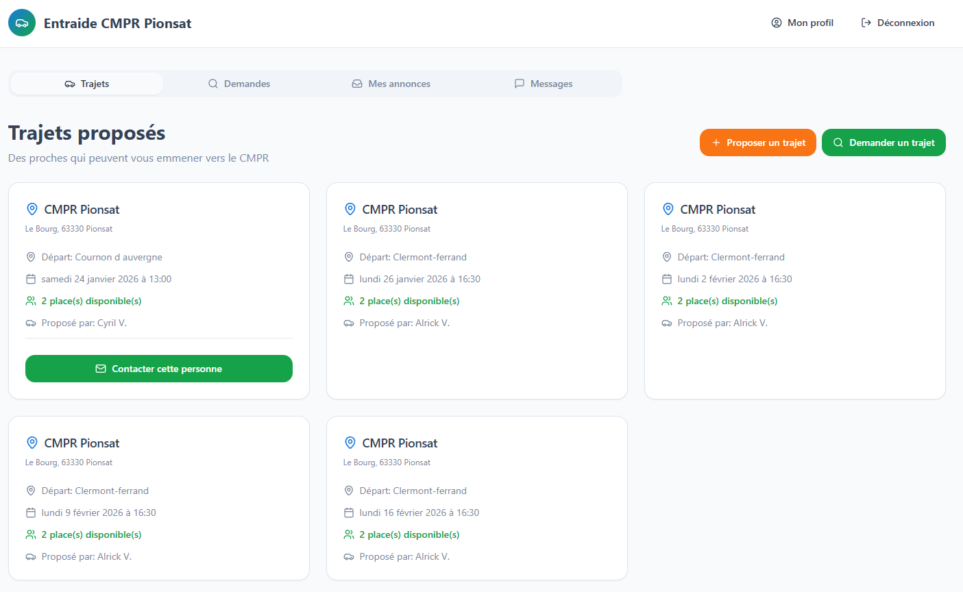 Covoiturage CMPR Pionsat - Image 3